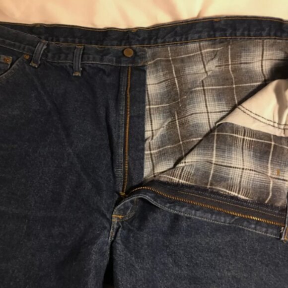 50x32 MENS CARHARTT B21 DST CLASSIC MED WASH BIG/TALL WORK DENIM JEANS IG 810 - Picture 11 of 12